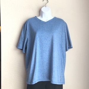 Reebok V-Neck Play Dry Short Sleeve Athletic Tee